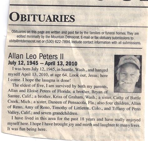 The News Item. . The news item obituaries